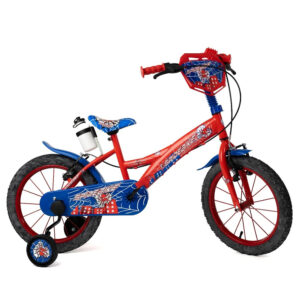 Bicicletta Bambino Rosso Spiderman Bimbo con stabilizzatori 12 14 16