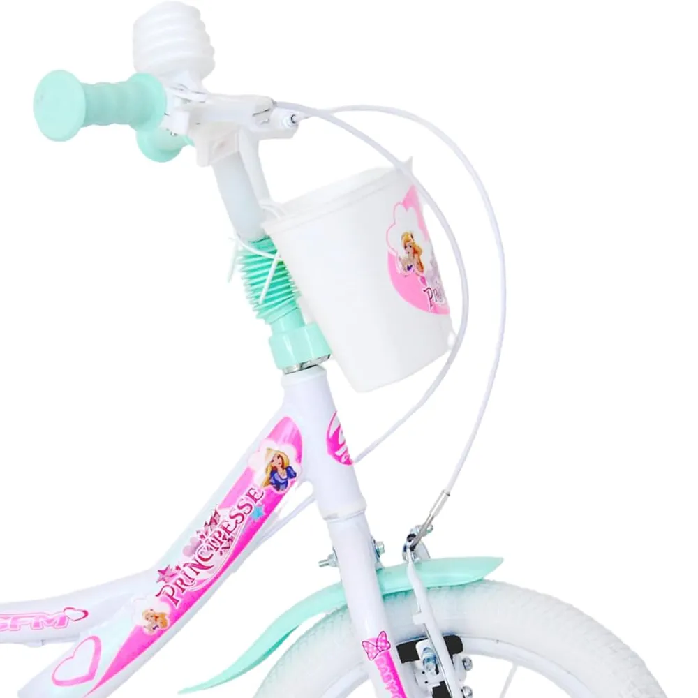 Bicicletta bambina Principesse 16 pollici bianco con stabilizzatori da 6 a 4 anni 105 120 cm-3