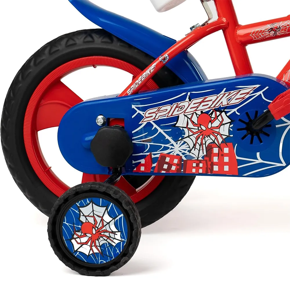 GFM BIKE Bicicletta bambini Spidebike 12 pollici Rosso con stabilizzatori Da 2 a 4 anni 85-100 cm-4