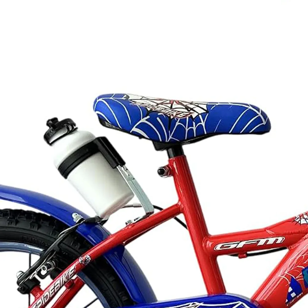 GFM BIKE Bicicletta bambini Spidebike 16 pollici Rosso con stabilizzatori da 4 a 6 anni 105-120cm-3