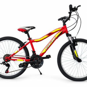 Bicicletta GFM BIKE Stark 24 pollici rosso e giallo, vista laterale